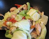 A picture of step 4 of Pan-fried Chicken & Cabbage + 3 Other Veggies.