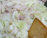 A picture of step 4 of Pork Belly, Bean Sprouts, and Cabbage Steamed in Sake.