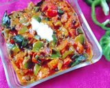 A picture of step 6 of Creamy capsicum sabji.
