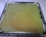 A picture of step 12 of Moist Fluffy Green Tea Chiffon Swiss Roll.