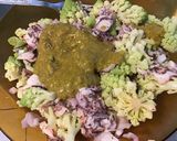 Une image de l'étape 11 de Salade tiède de chou romanesco au concombre et carpaccio de poulpe.