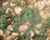 A picture of step 4 of Easy Spinach and Mushrooms.