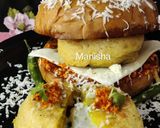 A picture of step 8 of Cheese Stuffed Vada Pav Burger.
