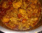 A picture of step 5 of Chicken qorma.