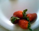 A picture of step 1 of Heavenly Strawberries.