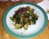 A picture of step 9 of Fried chorizo and cabbage.