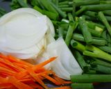 A picture of step 1 of From Tsuruhashi, Osaka - Mum's Joen with Green Onion or Chinese Chives.