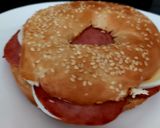 A picture of step 5 of My Ulster Fry Bagel boiled Duck Egg.
