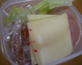 A picture of step 6 of Packed With Your Favorites Pancake Sandwiches.