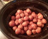 A picture of step 2 of Honey Garlic Meatballs Crockpot.