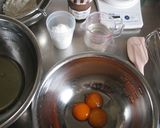 A picture of step 1 of Marron Chiffon Cake with Creme de Marron.