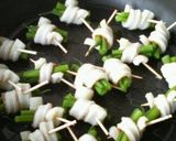 A picture of step 5 of Chikuwa Wraps with Green Beans.