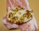 A picture of step 2 of Meat Wrapped Lotus Root and Grainy Mustard.