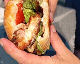 Foto del paso 7 de la receta: "Chicken Burger" con panecillos de brioche caseros
