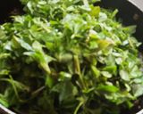 A picture of step 1 of Leafy green (fresh green methi bhaji).