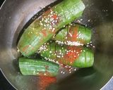 A picture of step 2 of Korean Style cucumber.