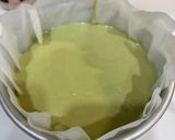 Hình bước làm 6 của món Matcha Basque Cheesecake (Bánh Phô Mai Nướng Cháy Vị Matcha)