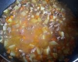 A picture of step 4 of Irish potato sauce.