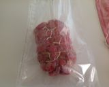 A picture of step 1 of Roasted Veal Loin with Flavored Coarse Salt, Blueberry Sauce, and Zucchini Fritters.