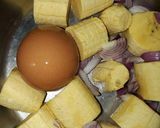 A picture of step 2 of Boiled plantain orishirishi.