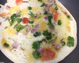 A picture of step 4 of Crepe egg roll.