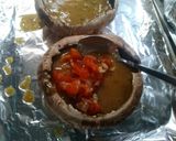 A picture of step 9 of Stuffed Portobello Mushrooms With oven roasted tomatoes.