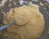 A picture of step 2 of Moong Dal steam pakode with curry.