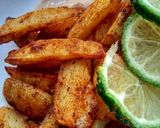 A picture of step 4 of Peri peri Wedges.