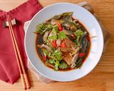 Hình bước làm 6 của món Phi Lê Cá Mú Vàng Hấp Nấm & Xì Dầu