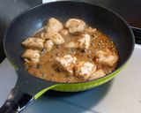 A picture of step 5 of Buttery Chicken Teriyaki with Garlic and Shiso Leaves.