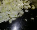 A picture of step 2 of Iz's Pulled Pork Burrito.
