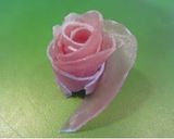 A picture of step 4 of How to Make a Rose with Cured Ham.