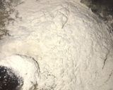 A picture of step 8 of Ogbono soup with white amala.