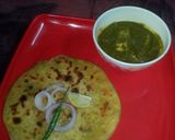 A picture of step 15 of Palak paneer.