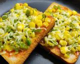 A picture of step 4 of Bread cheese pizza 🍕.