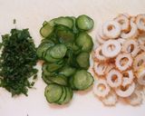 A picture of step 1 of Chikuwa and Cucumber Chirashi Sushi with Sunomono Vinegar Dressing.