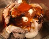 Hình bước làm 4 của món Bạch tuộc và bánh mì nướng sate
