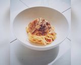A picture of step 1 of Chicken Carbonara.