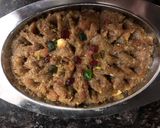 A picture of step 3 of Chickoo Halva.