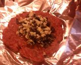 A picture of step 5 of Bacon wrapped Stuffed Burger.