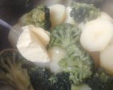 A picture of step 11 of My Peppery Veg Shepherds Pie, with Mash Potato and Broccoli Top 😀.