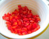 A picture of step 2 of Red Bell Pepper and Egg Sandwich.