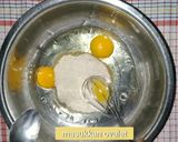 Foto langkah ke 1 dari resep Bolu Pandan 2 telur empuk banget, takaran sendok.