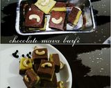 A picture of step 5 of Thandai chocolate mawa burfi.