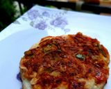 A picture of step 3 of Veg uttapam.