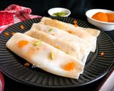 A picture of step 5 of Patishapta Pithe with Motichoor Laddu Stuffing - Bengali Fusion style dessert.