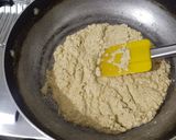 A picture of step 1 of Rajgira Halwa / Amaranth flour Halwa.