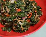 Foto langkah ke 8 dari resep Oseng Daun Pepaya dan Teri.