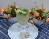 A picture of step 3 of Litchi mojito mocktail / litchi squash.