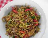 Foto langkah ke 4 dari resep Tumis bunga pepaya teri. Khas Manado 💚.